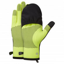 Manusi alergare Ronhill Wind-Block Convertible FW 2025-Negru/Galben-S