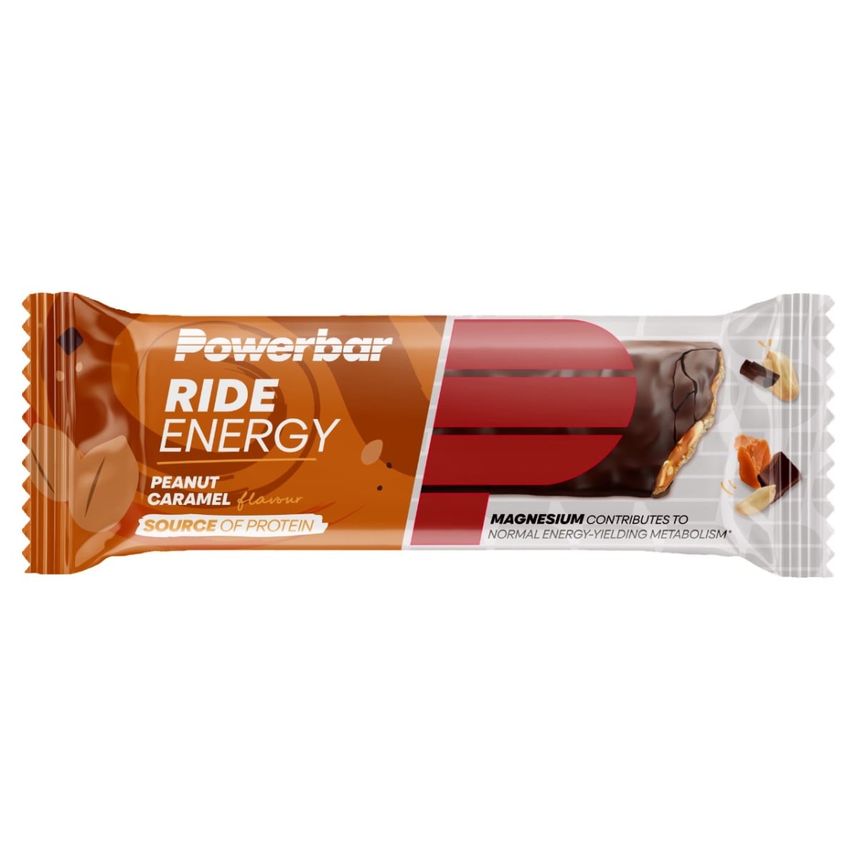 Baton energetic PowerBar Ride Energy Aroma de Caramel si Alune, 55g