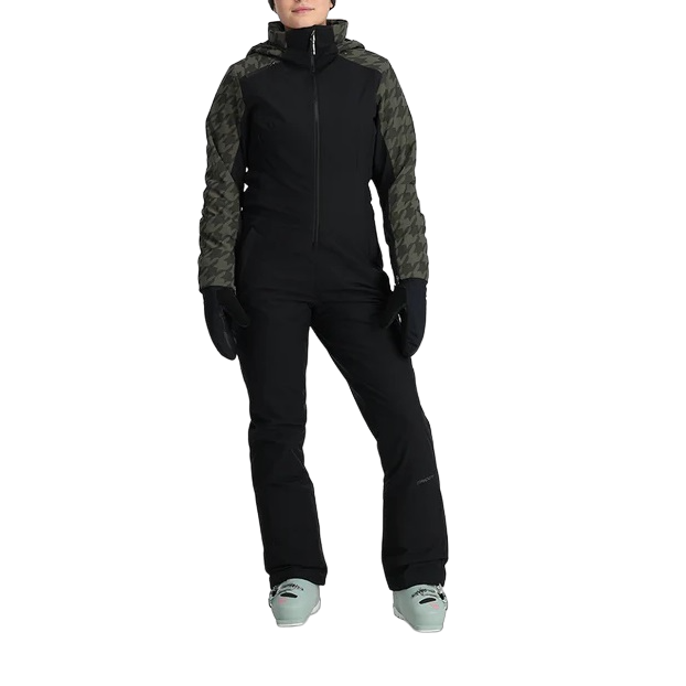 Salopeta Schi dama Spyder Power Suit 2024-Negru/Kaki-4