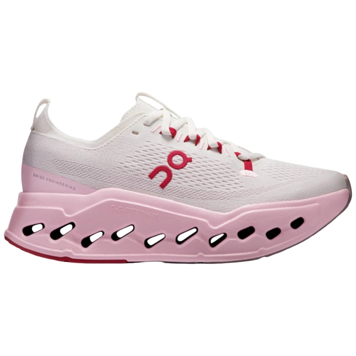 Pantofi alergare dama ON Cloudsurfer Max SS 2026-Alb/Roz-37 1/2