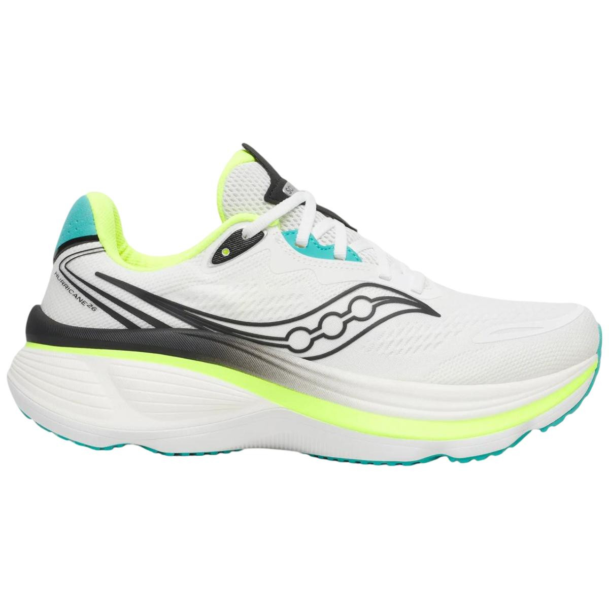 Pantofi alergare barbati Saucony Hurricane 26 FW 2026-Alb/Lime-40 1/2