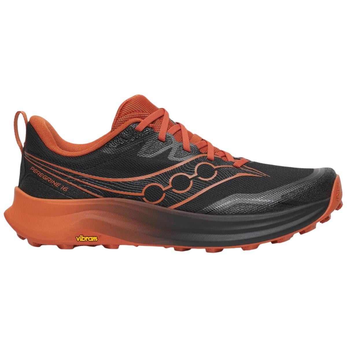 Pantofi alergare trail barbati Saucony Peregrine 16 FW 2026-Negru/Portocaliu-41