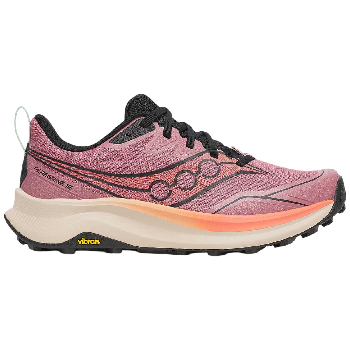 Pantofi alergare trail dama Saucony Peregrine 16 SS 2026-Mov/Portocaliu-37 1/2