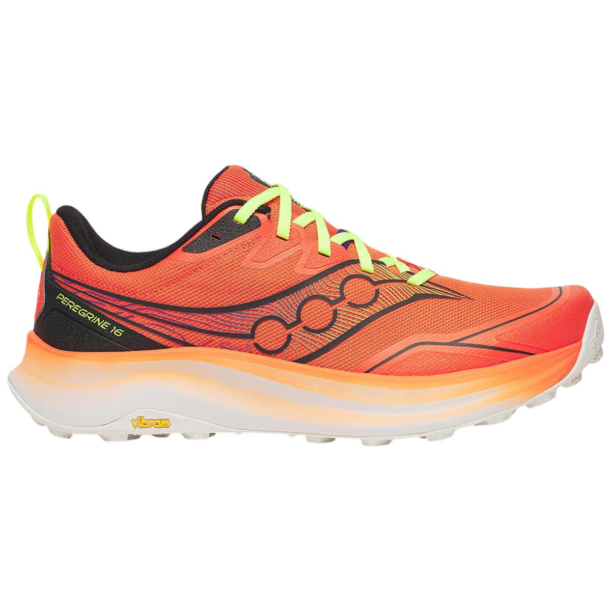 Pantofi alergare trail barbati Saucony Peregrine 16 SS 2026-Portocaliu/Negru-41