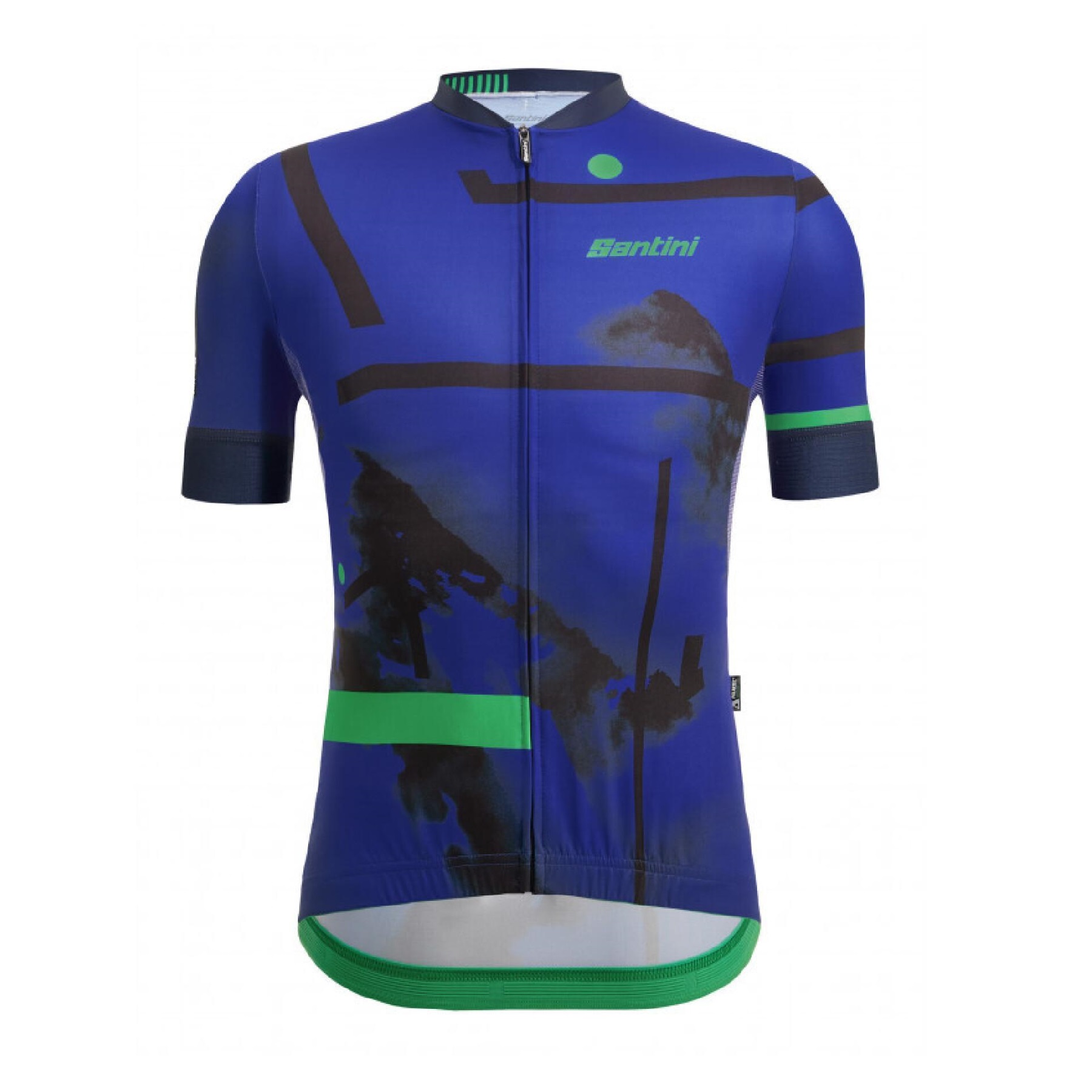 Tricou ciclism barbati Santini Delta Berg-Albastru-S
