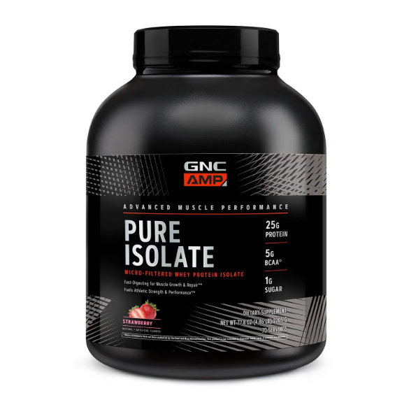 Proteina Izolata din Zer Gnc Amp Pure Isolate cu Aroma de Capsuni 1728.4 G
