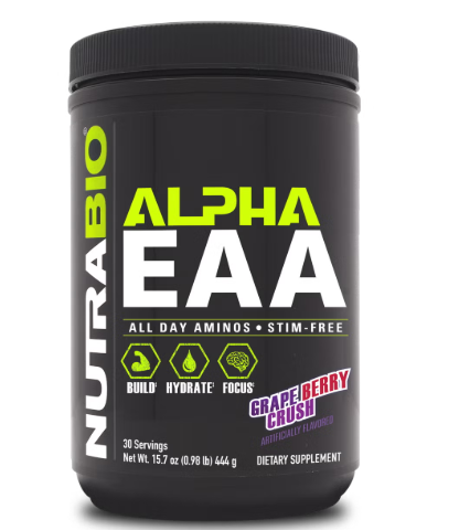 Aminoacizi cu Aroma de Struguri si Fructe de Padure Nutrabio Alpha Eaa Grape Berry Crush Flavor 444 G