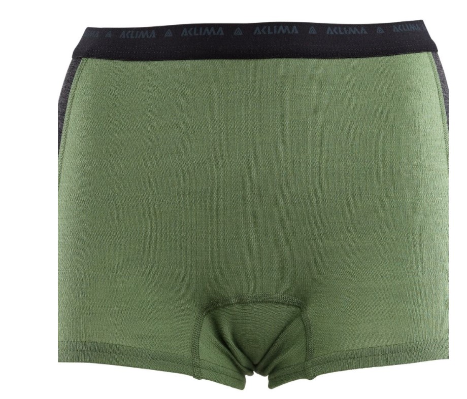 Boxeri merino dama Aclima WarmWool Hipster-Verde-XS