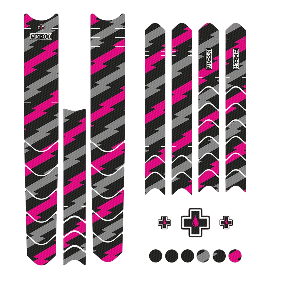 Set stickere protectie cadru Muc-Off Frame Protection Kit DH Enduro-Roz/Gri