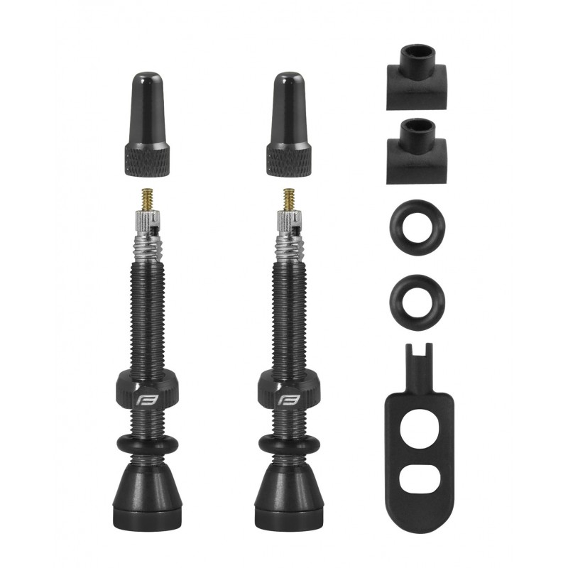 Set valve Tubeless Force 2 x Fv 44 mm-Negru