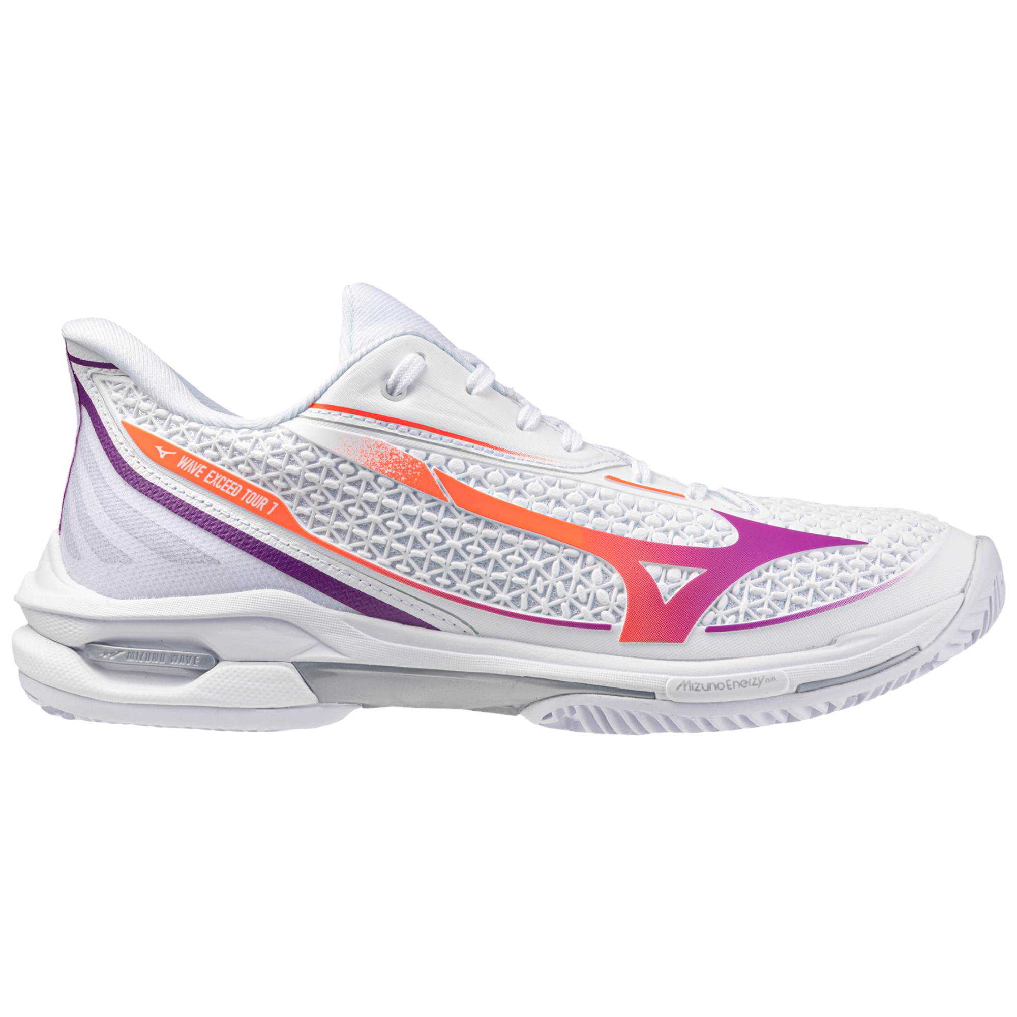 Pantofi tenis dama Mizuno Wave Exceed Tour 7 CC FW 2026-Alb/Multicolor-37