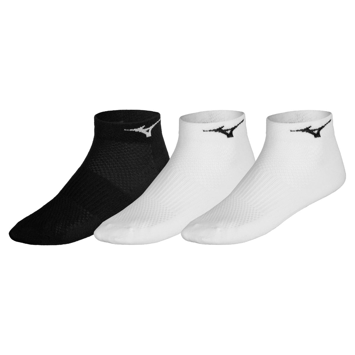 Set 3 perechi sosete alergare Mizuno Training Mid 3P SS 2026-Alb/Negru-S