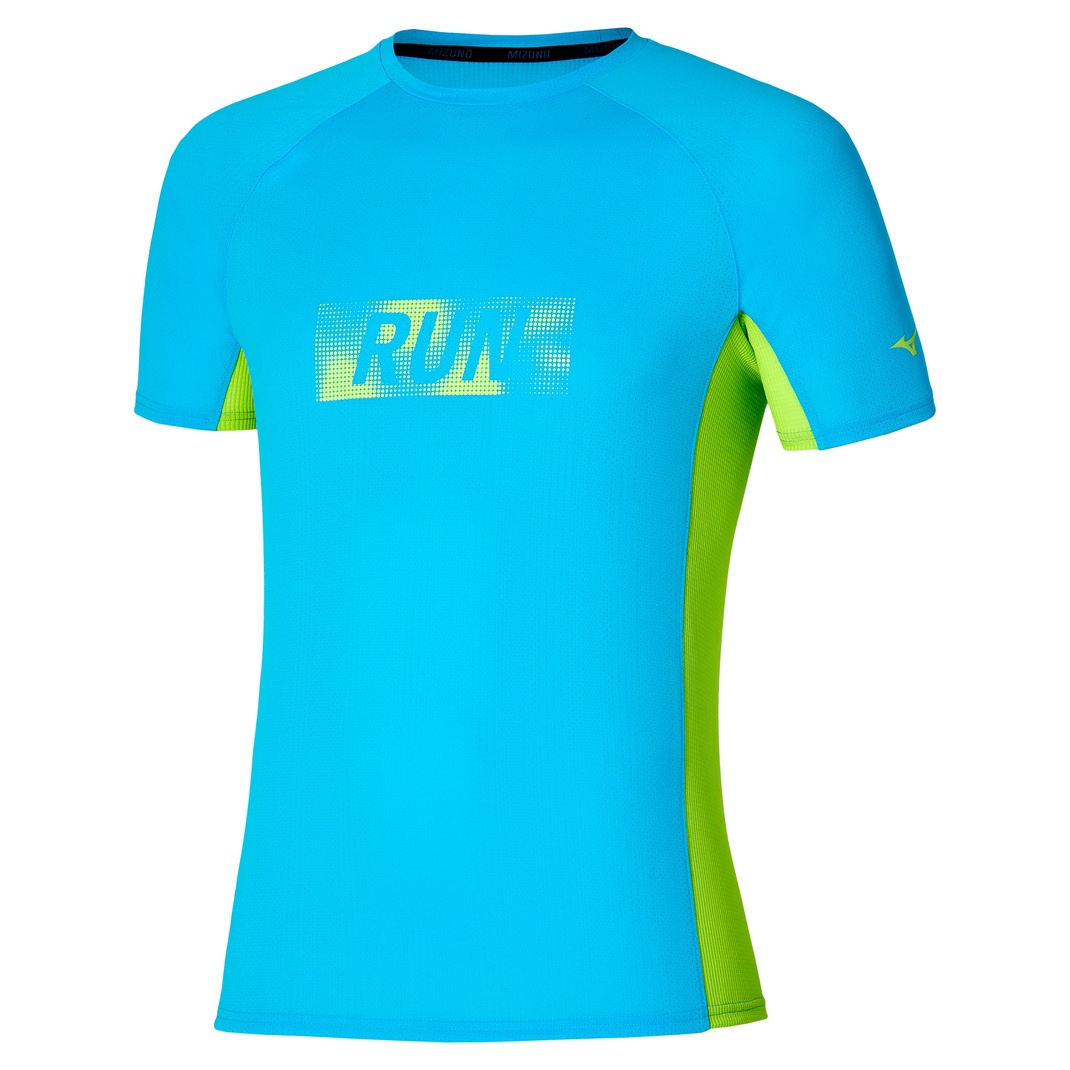 Tricou alergare barbati Mizuno DryAeroFlow Graphic SS 2024-Albastru-S