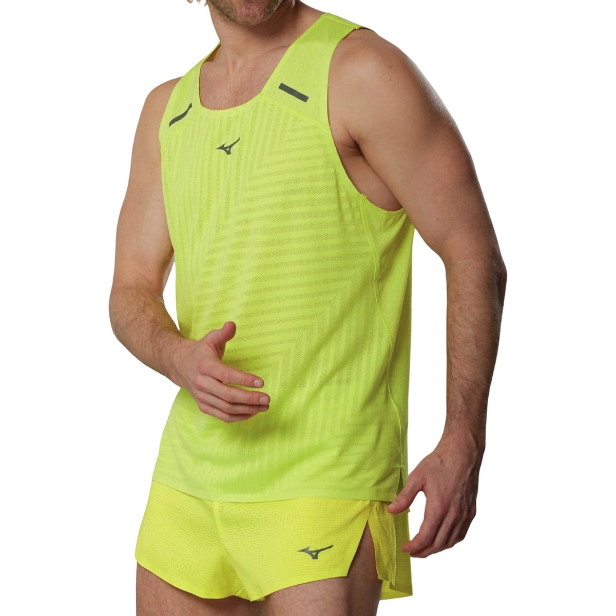 Maiou alergare barbati Mizuno Tech Light Singlet SS 2026-Galben-M