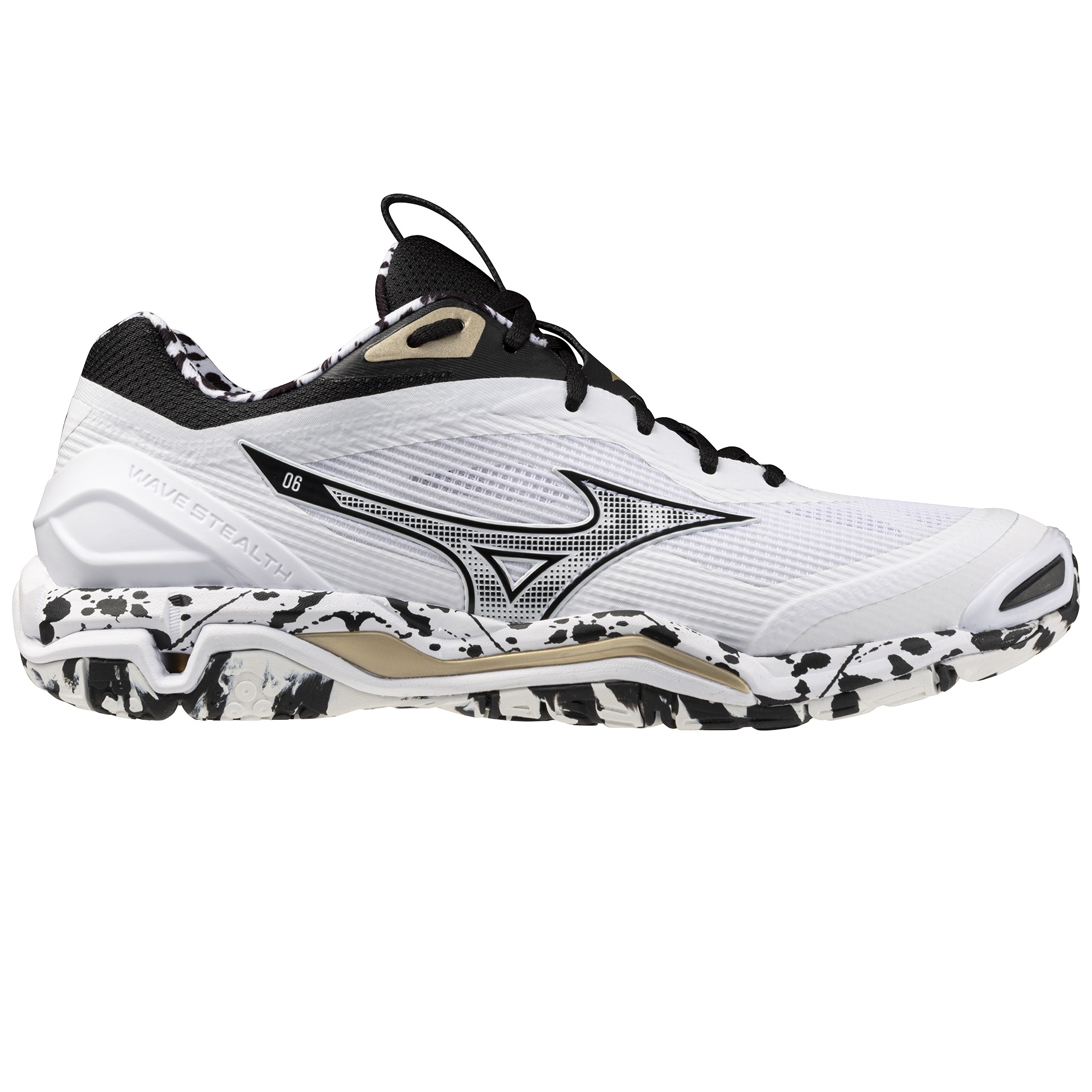 Pantofi handbal Mizuno Wave Stealth 6 FW 2025-Alb/Negru-44