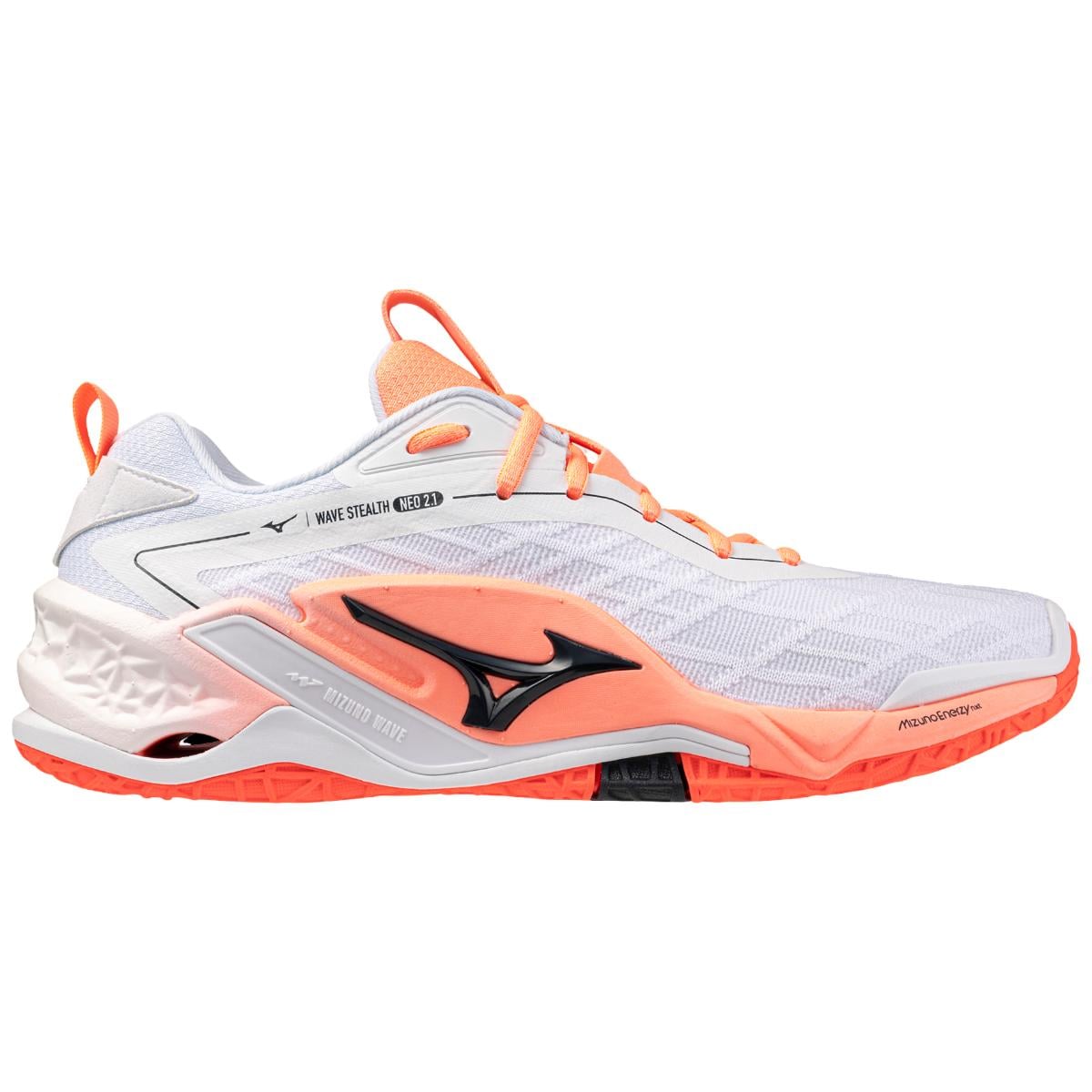 Pantofi handbal Mizuno Wave Stealth Neo 2.1 FW 2026-Alb/Portocaliu-38