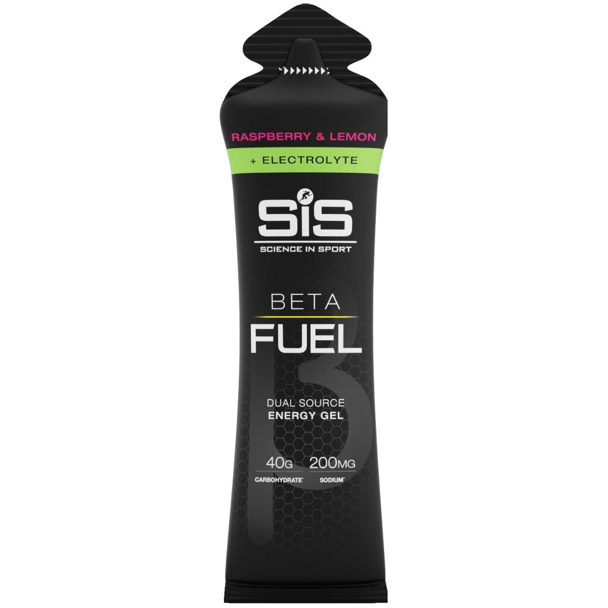 Gel energizant SiS Beta Fuel + Electrolyte Aroma de Zmeura si lamaie, 60ml