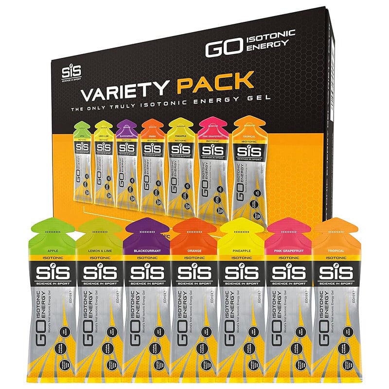 Pachet variat 7 geluri energizante SiS Go Isotonic Energy, 7 x 60ml