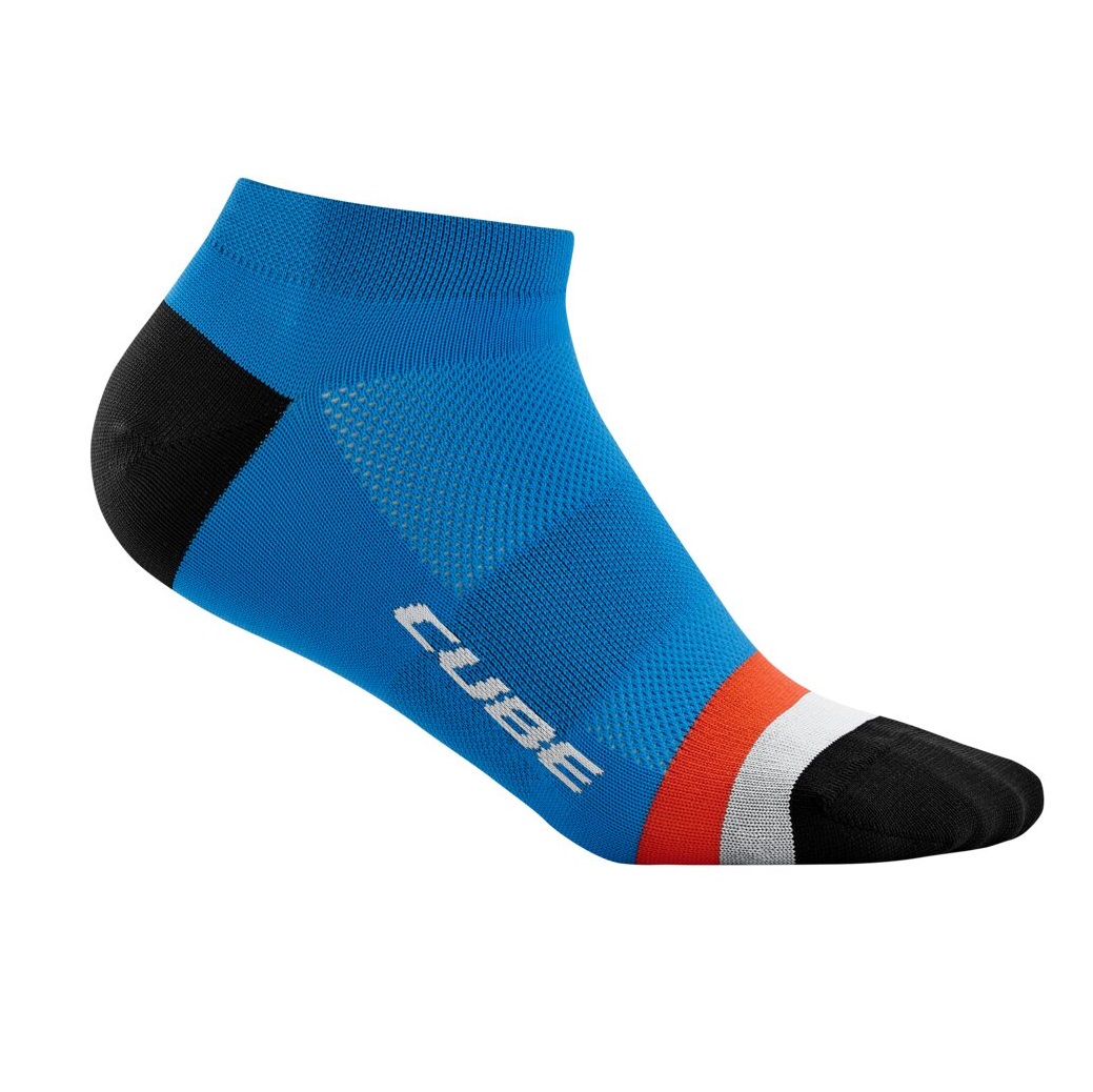 Sosete ciclism Cube Low Cut Cross Teamline-Bleumarin/Rosu-40-43
