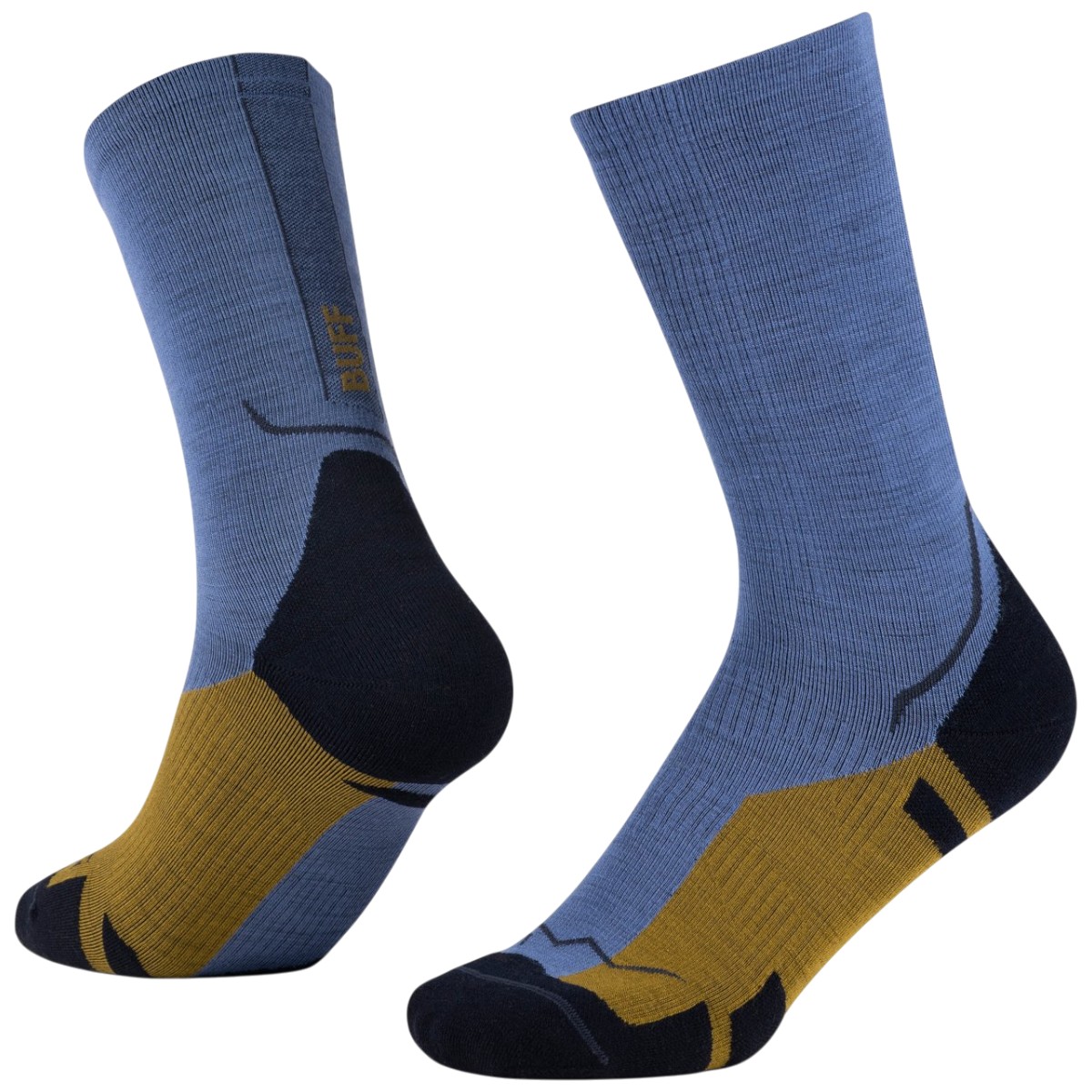 Sosete Buff Light Wool Merino Crew-Albastru/Maro-M