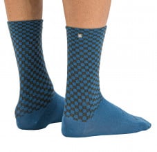 Sosete ciclism barbati Sportful Checkmate Winter-Albastru/Negru-S