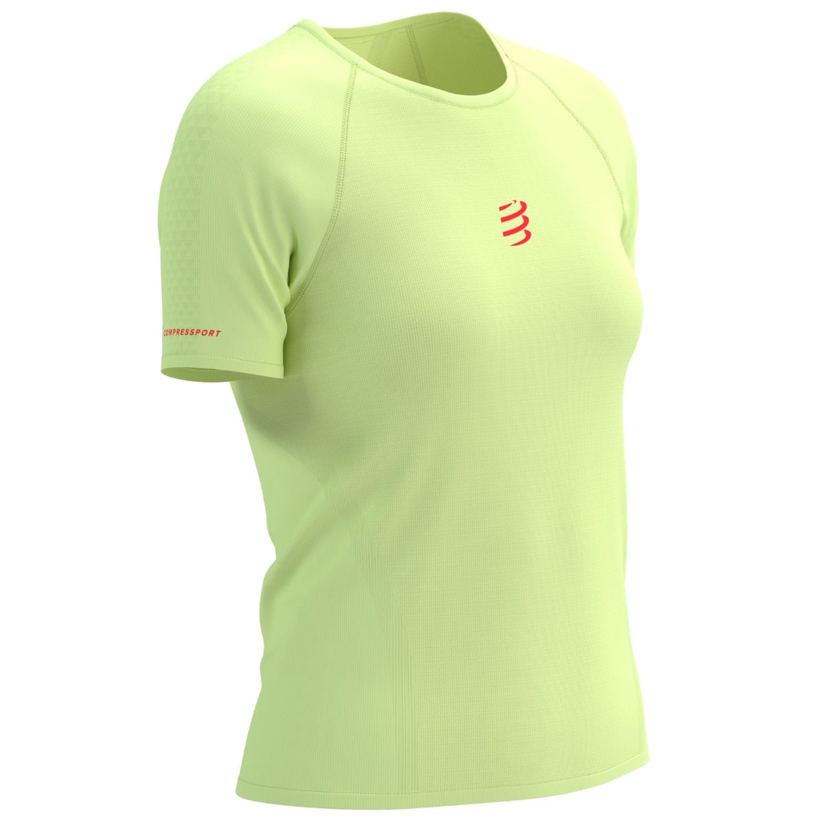 Tricou alergare dama Compressport Trail Racing-Lime-XS