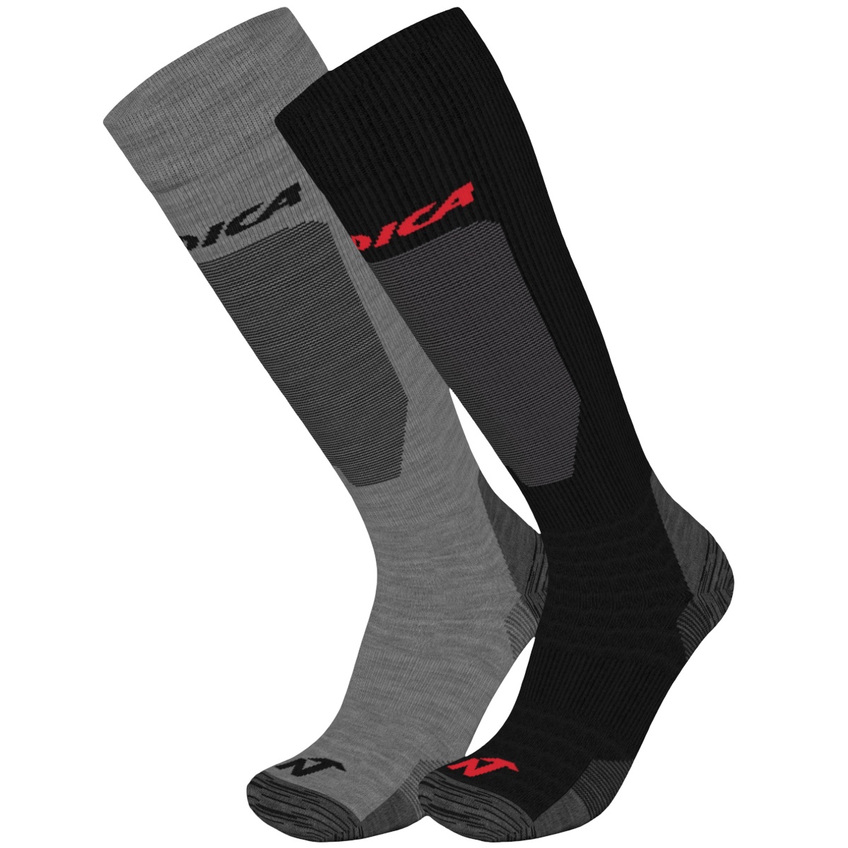 Set 2 perechi sosete schi Nordica Uni 2.0-Gri/Negru-36-38