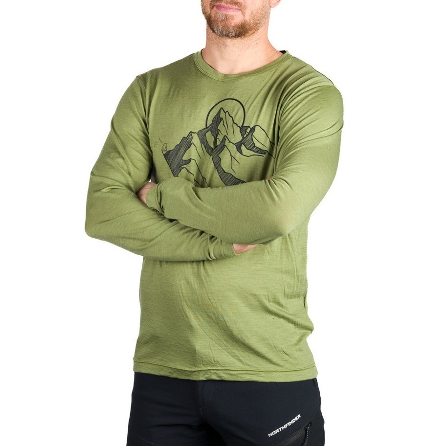 Bluza merino barbati Northfinder Erno
