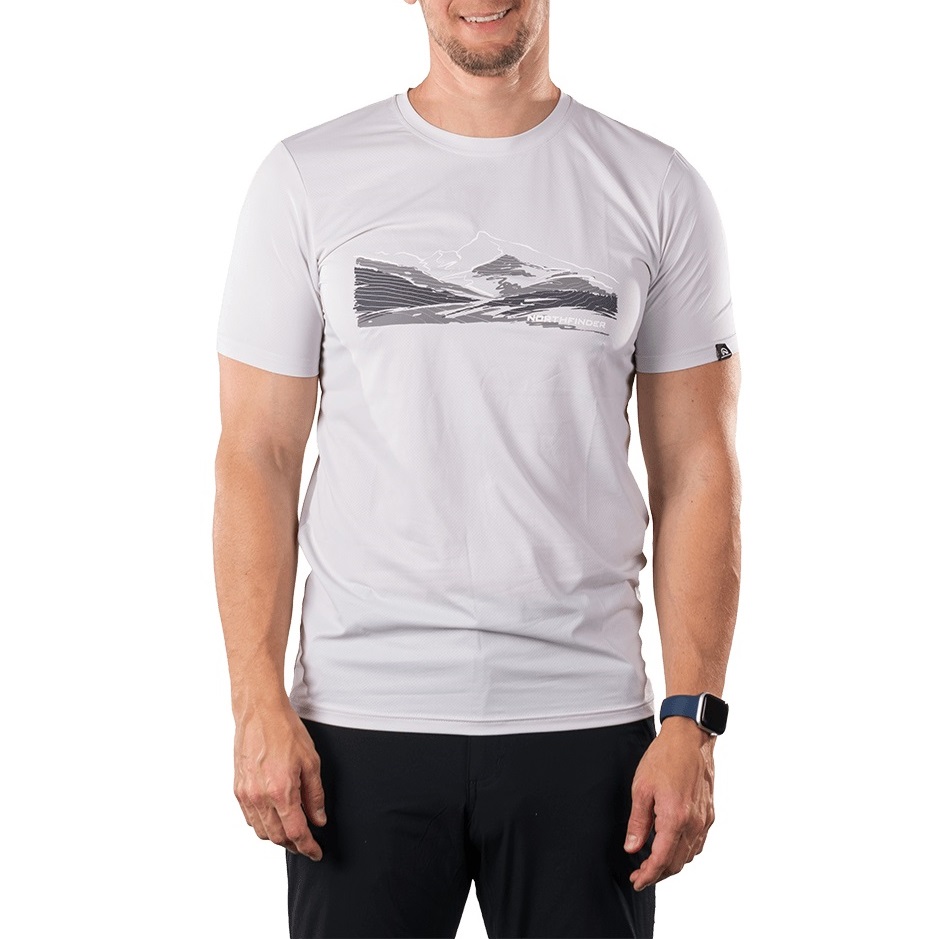 Tricou barbati Northfinder Nazaren-Alb-S