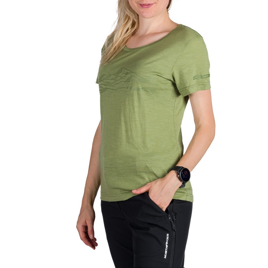 Tricou tehnic dama Northfinder Jenifer-Verde Deschis-L