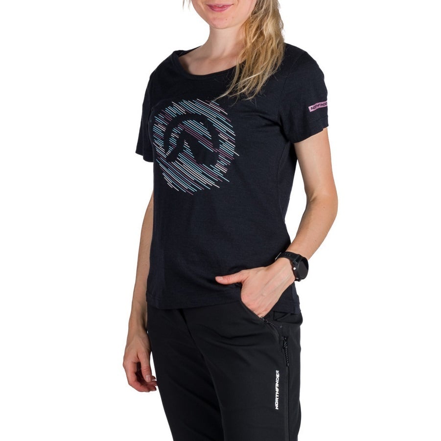 Tricou tehnic dama Northfinder Lindsey-Negru-XS