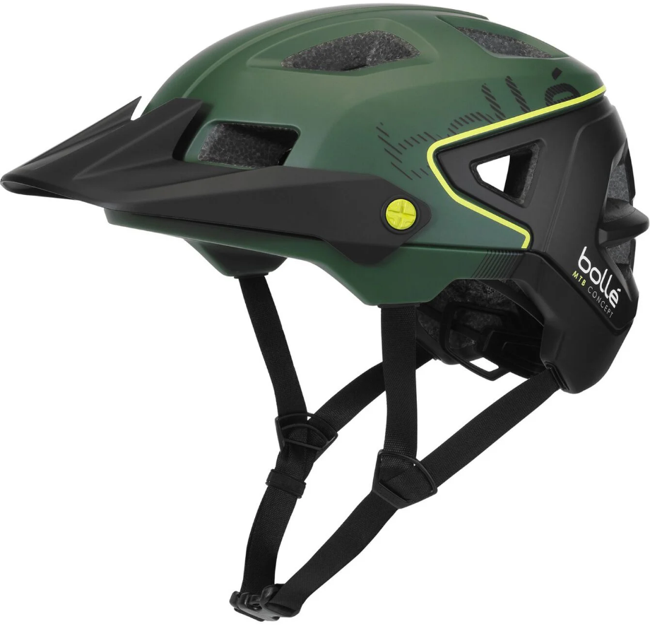 Casca ciclism Bolle Trackdown-Negru/Verde-52-55 cm