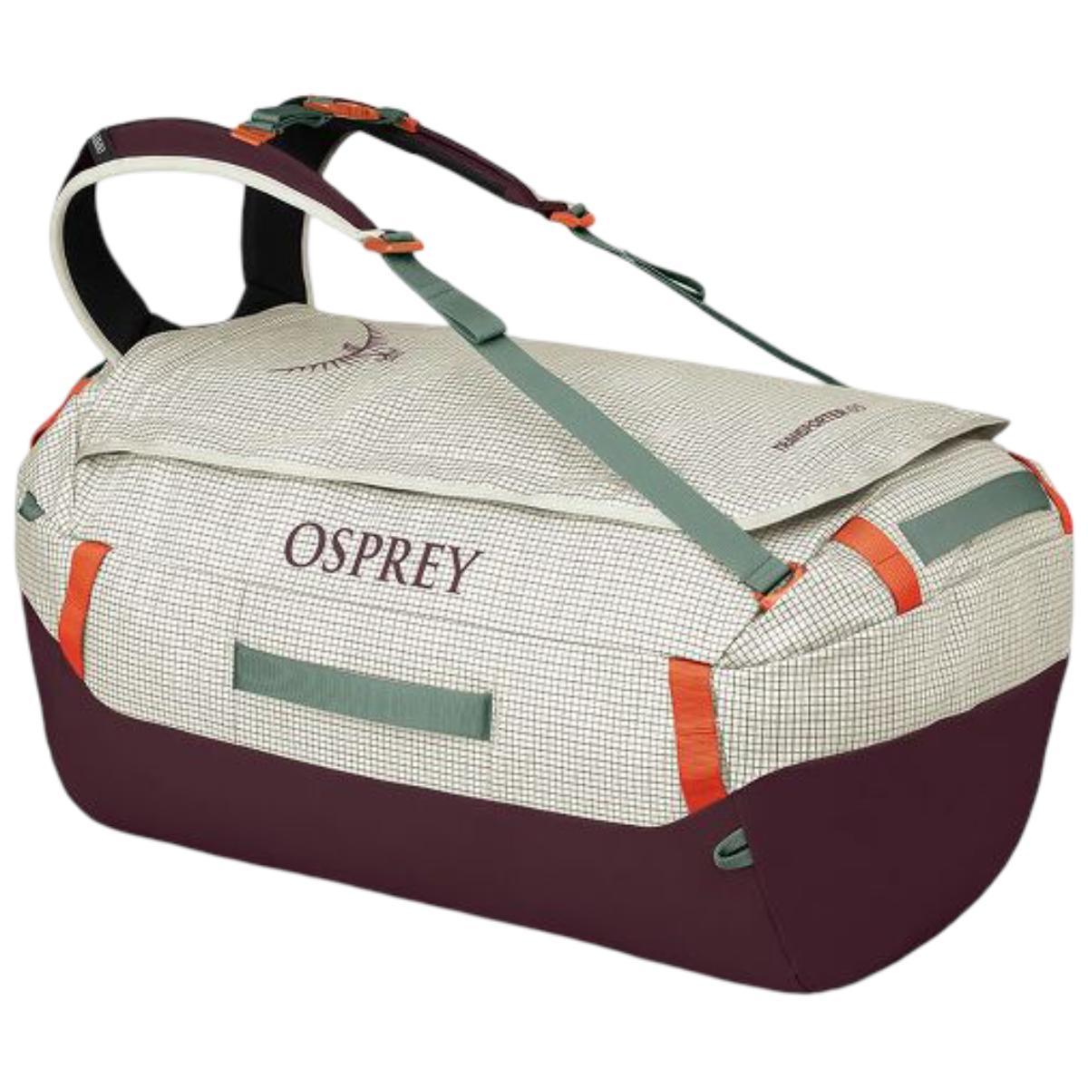 Geanta Osprey Transporter 65-Alb/Burgundy