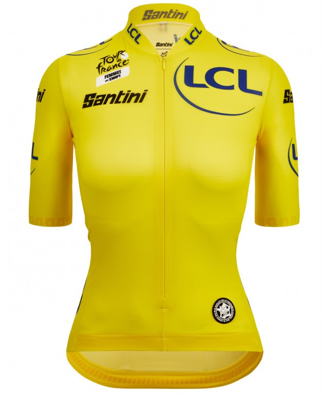 Tricou ciclism dama Santini Leader General Tour de France