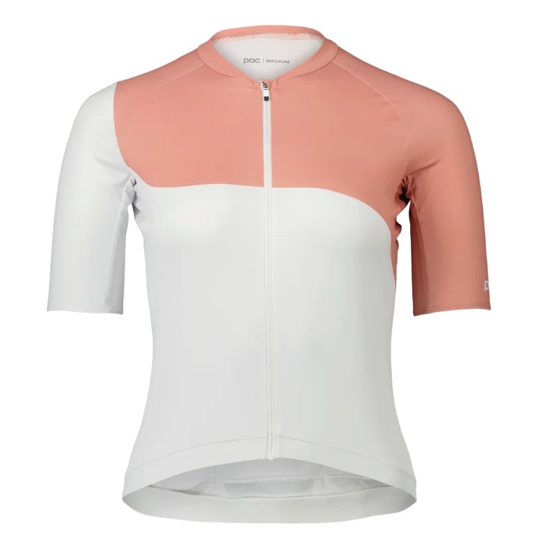 Tricou ciclism dama POC Essential Road-Alb/Roz-L