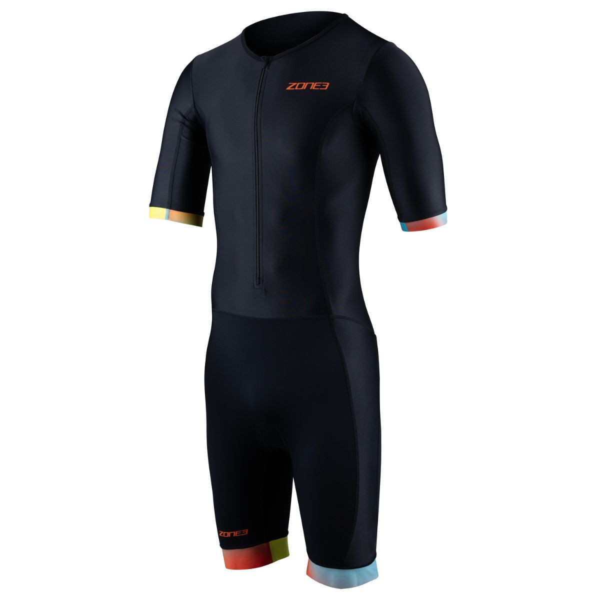 Costum triatlon barbati Activate+ SS 2025-Negru/Multicolor-S