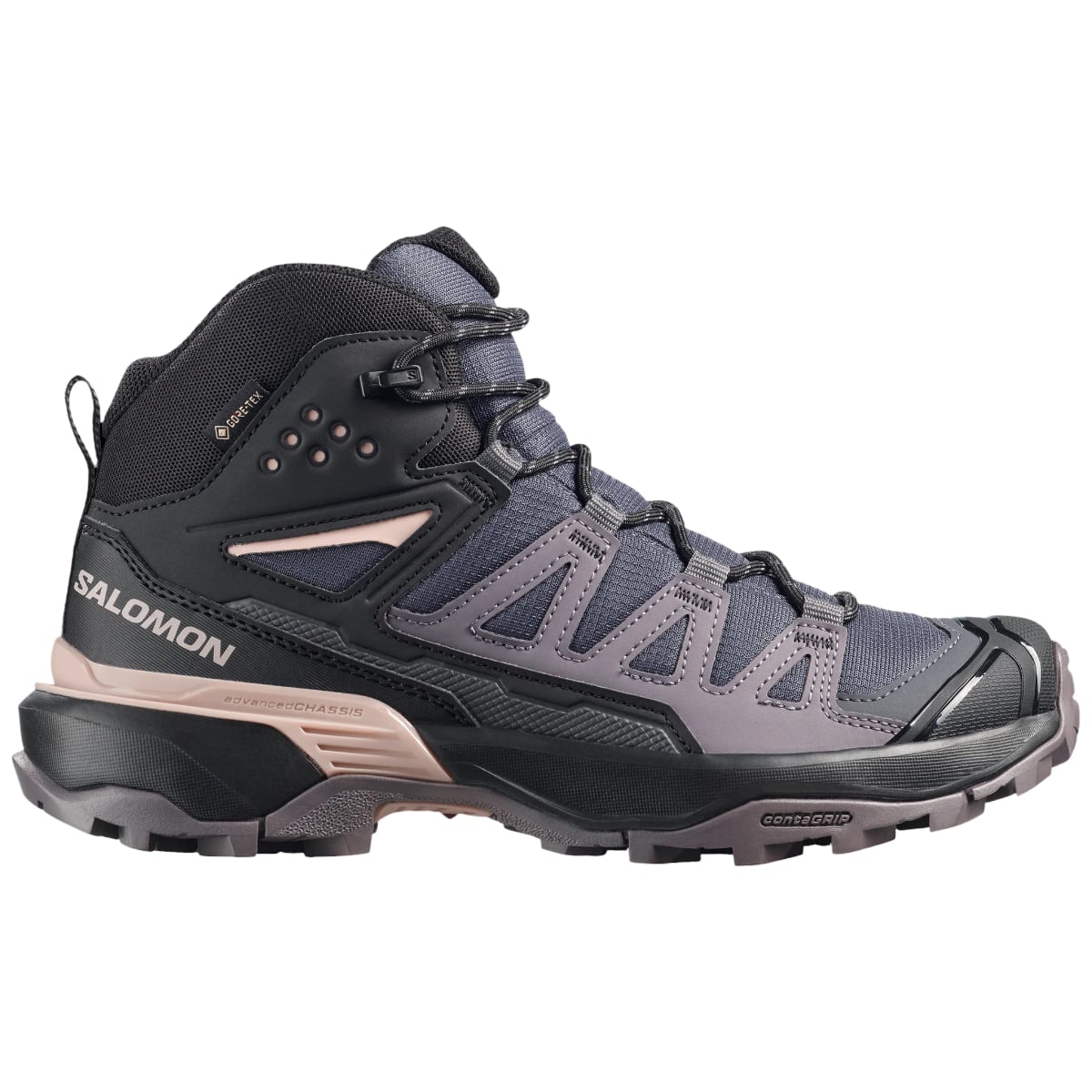 Ghete trekking dama Salomon X Ultra Mid GTX-Negru/Bleumarin-37 1/3