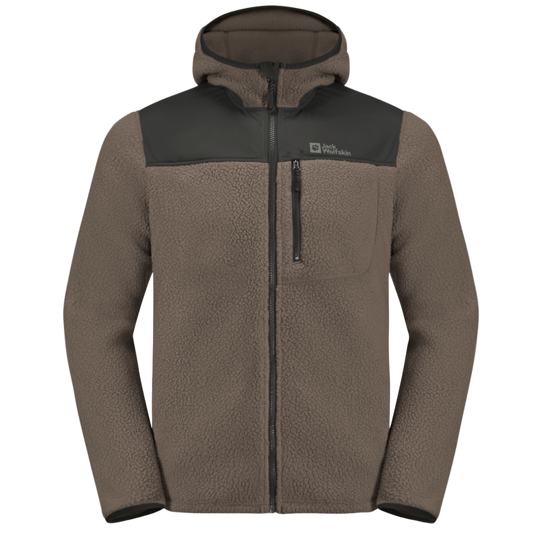 Fleece barbati Jack Wolfskin Kammweg Pile FZ-Gri Inchis-S