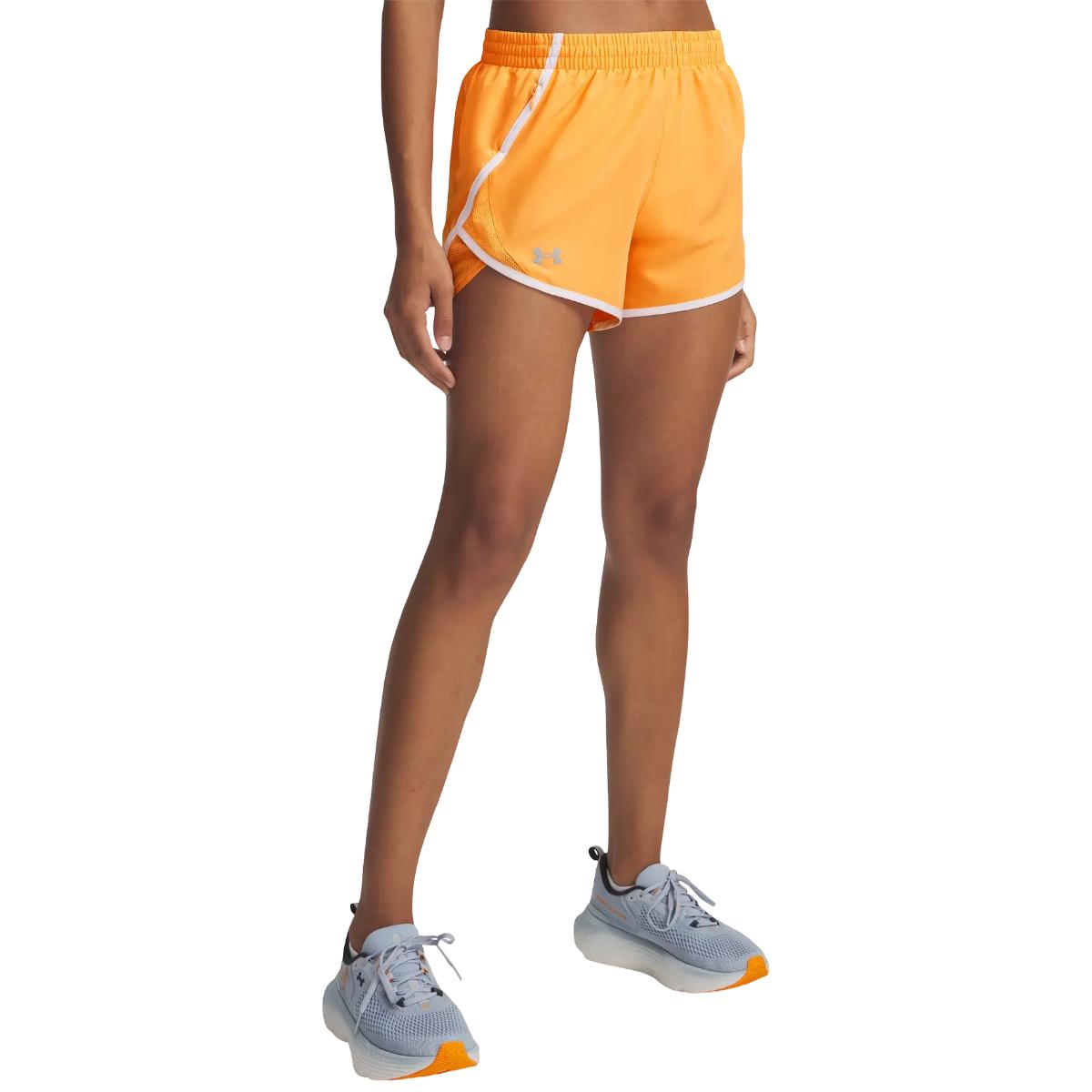 Sort alergare dama Under Armour Fly By 3''-Portocaliu-XS