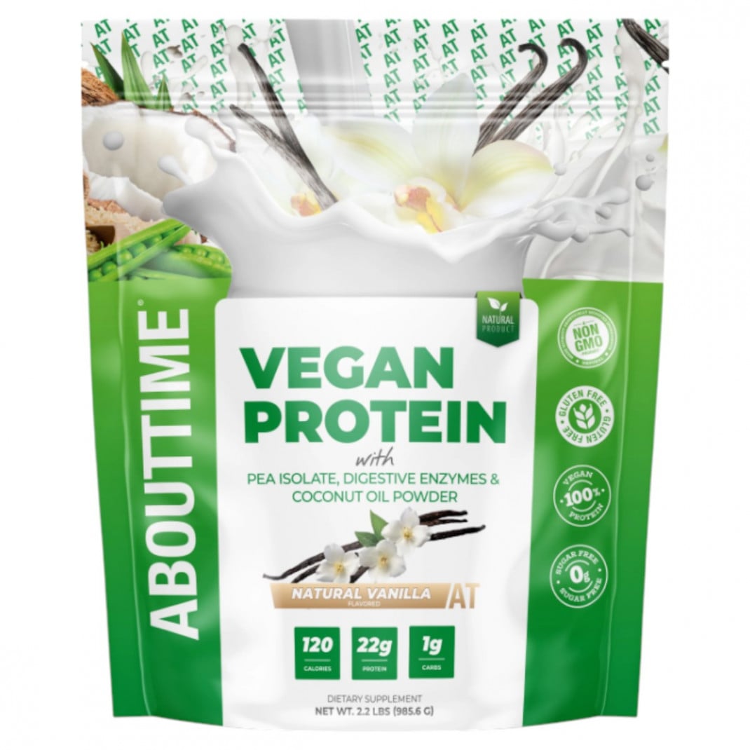 Proteina Vegana AboutTime cu Aroma Naturala de Vanilie, 985.6 g