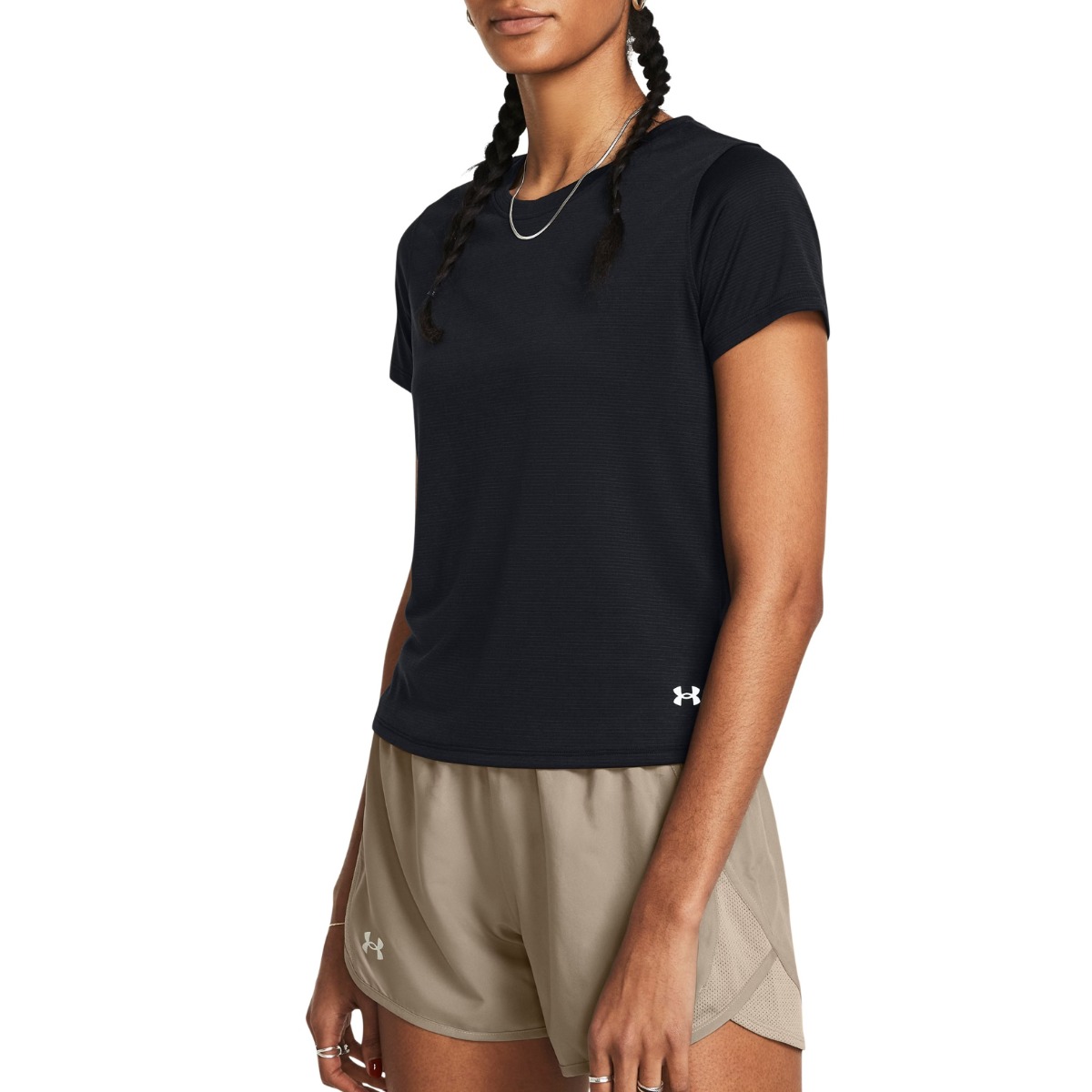 Tricou alergare dama Under Armour Launch SS 2026-Negru-XS