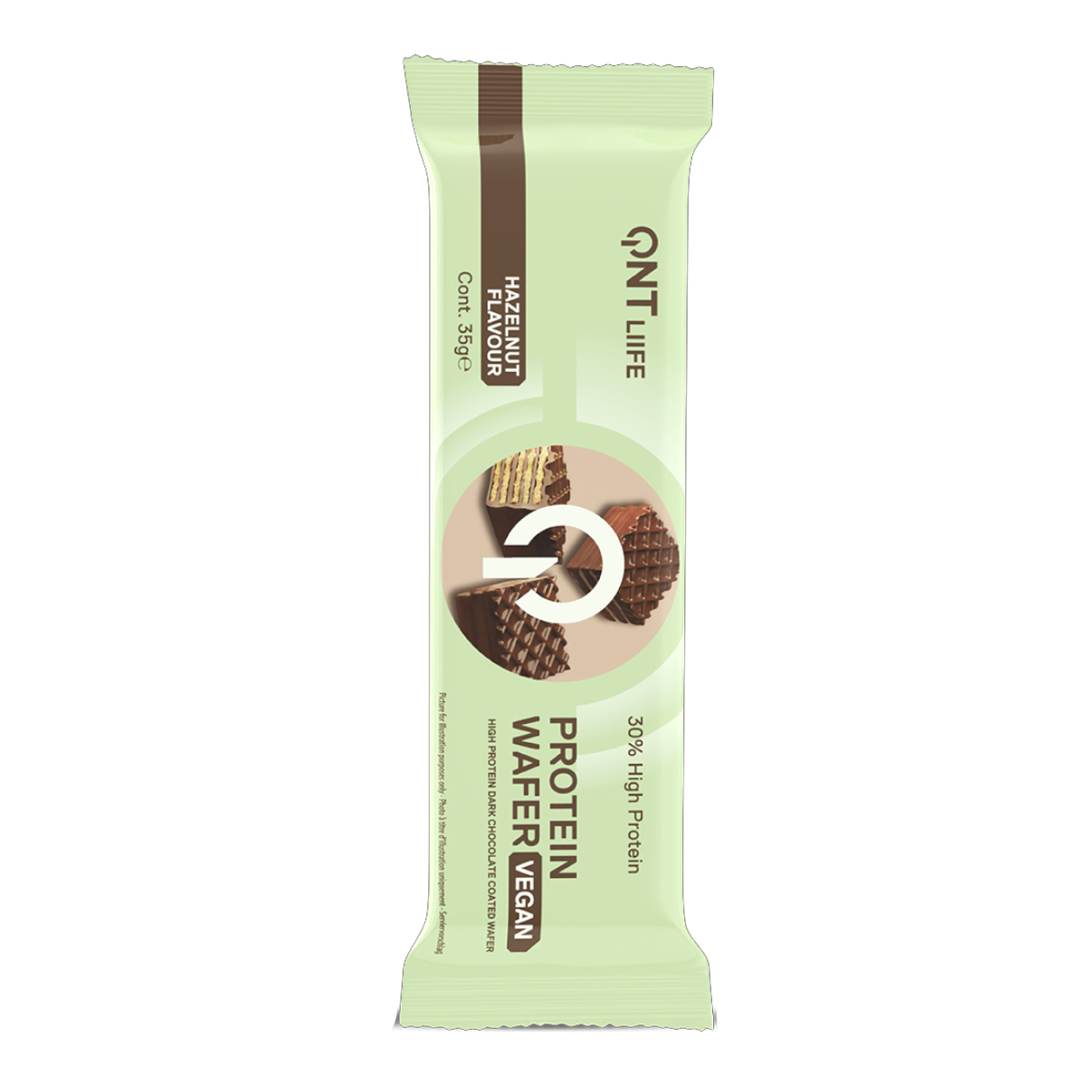 Napolitana proteica vegana, QNT aroma cicolata si alune 35g 