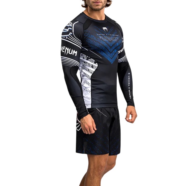 Bluza compresie barbati Venum x Tekken 8 Jin Kazama-Negru/Alb-M