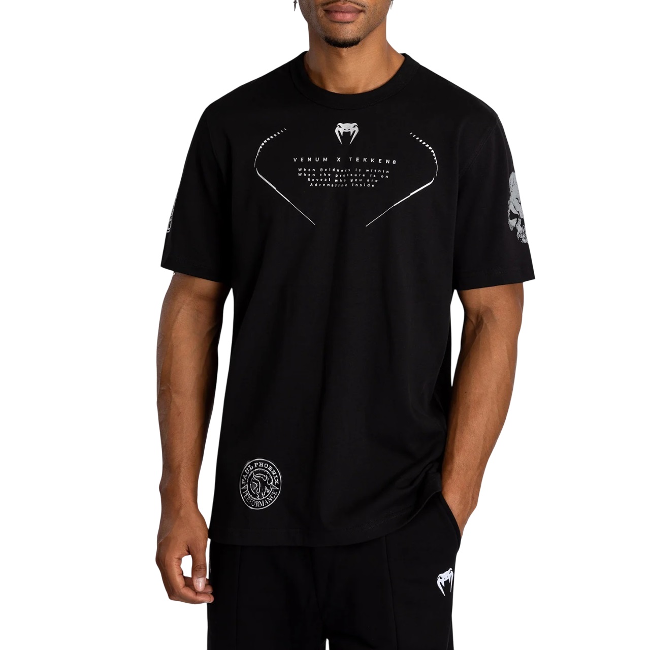 Tricou Venum x Tekken 8 Paul Phoenix-Negru/Alb-S
