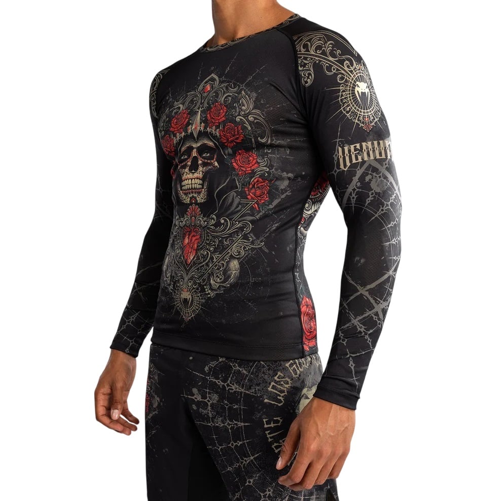 Bluza compresie barbati Venum Santa Muerte 5.0-Negru/Auriu-M