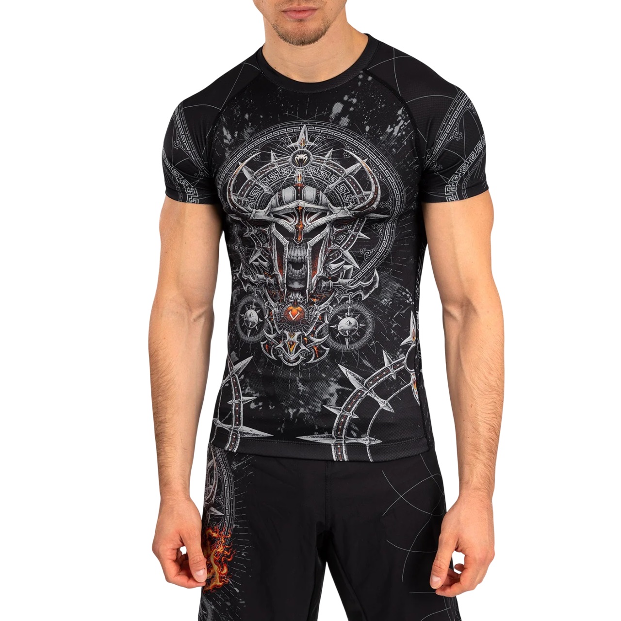 Tricou compresie barbati Venum Gladiator 5.0-Negru/Argintiu-S