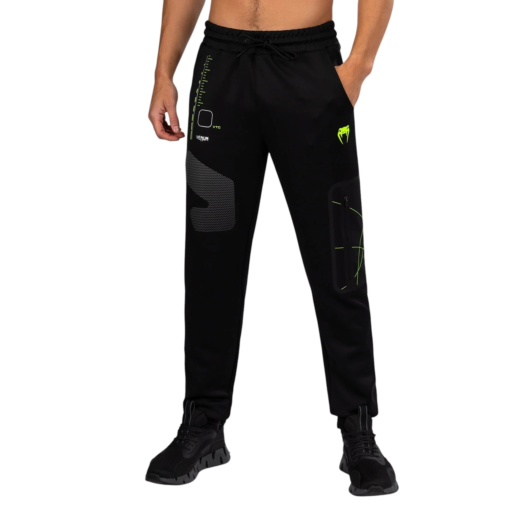 Pantaloni barbati Venum Training Camp 4.0-Negru/Lime-S