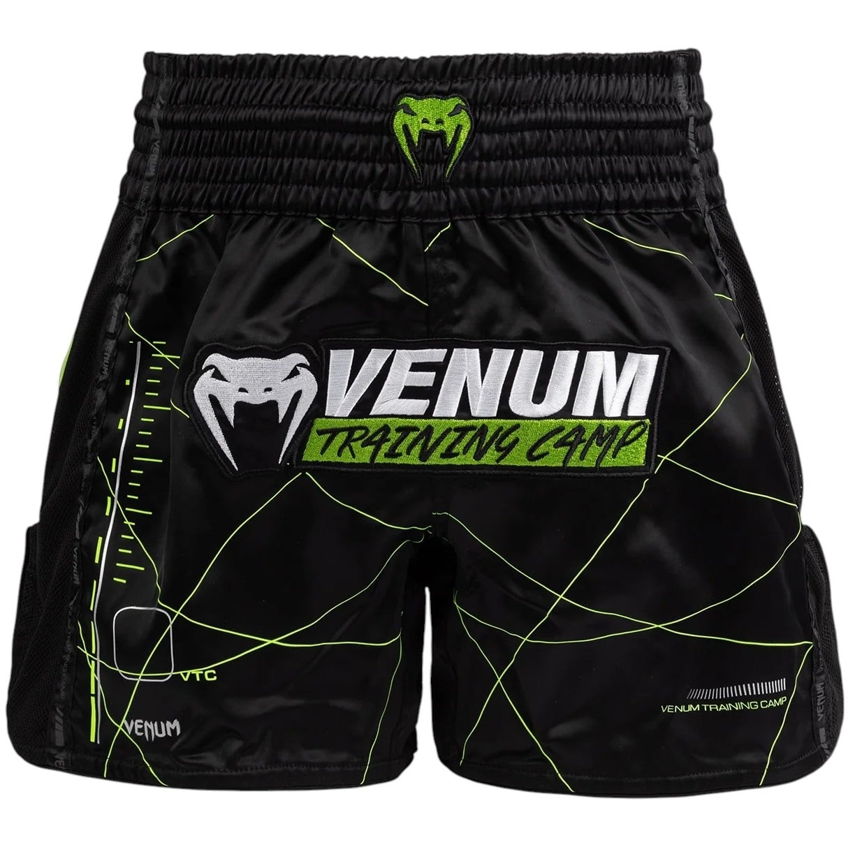 Sort Muay Thai barbati Venum Training Camp 4.0-Negru/Lime-S