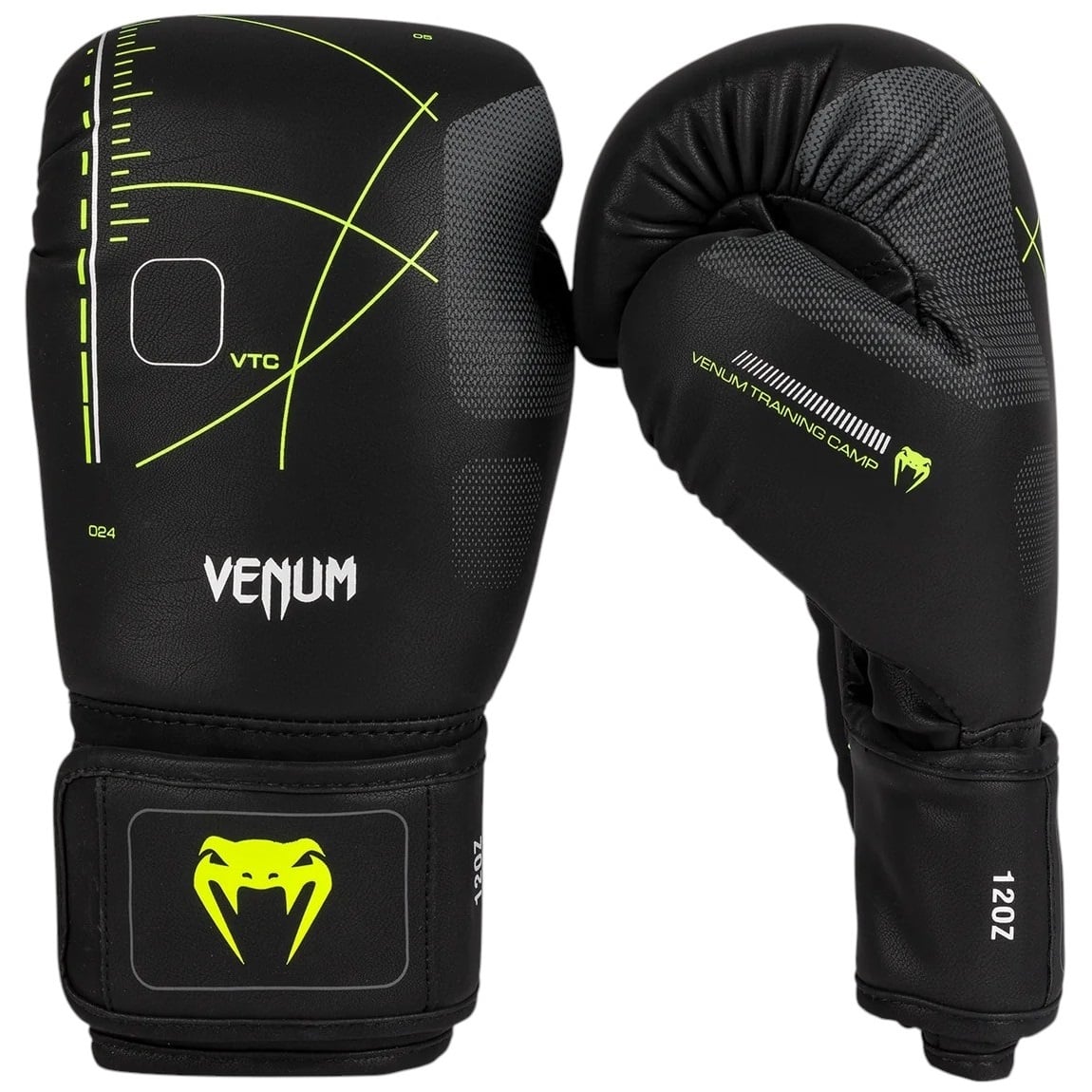 Manusi box Venum Training Camp 4.0-Negru/Lime-10 oz