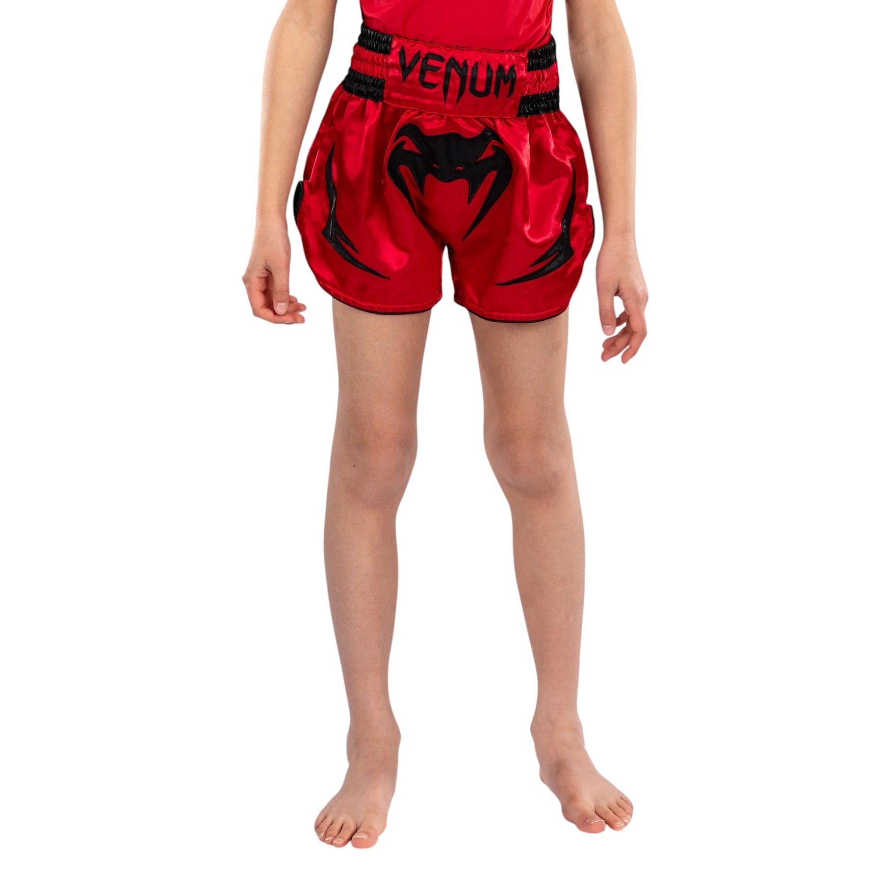 Sort Muay Thai copii Venum Inferno-Rosu/Negru-8 ani